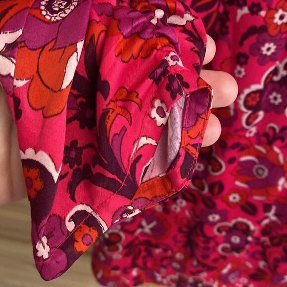 Maeve By Anthropologie Size Medium Wrap Front Tulip Hem Long Sleeve Dress - Picture 13 of 16